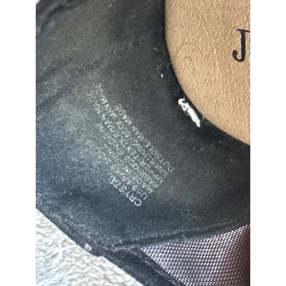 JustFab Crystal Black Mesh Glitter Cap Toe Ballet Flats Womens Size 8.5 - Picture 2 of 6